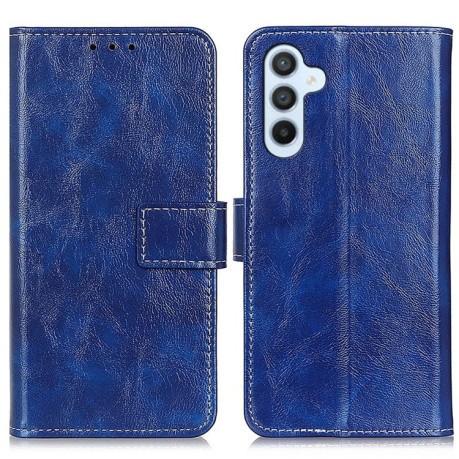 Чехол-книжка Magnetic Retro Crazy Horse Texture на Samsung Galaxy M35 5G - синий