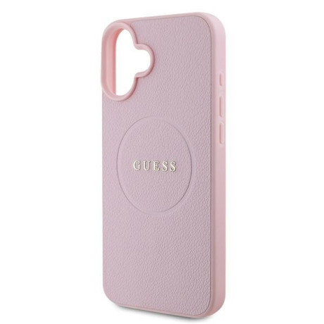 Оригинальный чехол Guess Saffiano MagSafe на iPhone 16 Plus - Pink