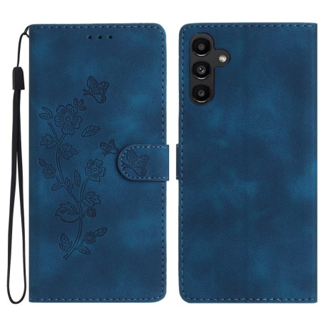 Чохол-книжка Flower Butterfly Embossing Samsung Galaxy A05s - синій