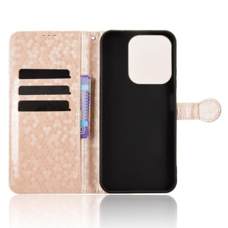 Чохол-книжка Honeycomb Dot на Xiaomi Redmi 15C 5G / 4G EU 173mm / Poco C85 5G - золотий