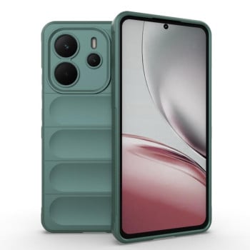 Силіконовий чехол Magic Flannel для Xiaomi Redmi Note 14 4G 164.84mm - зелений