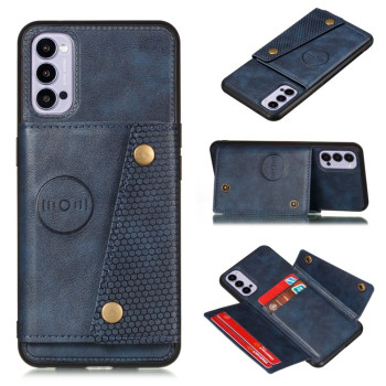 Протиударний чохол Magnetic with Card Slots на Realme 7 Pro - синій
