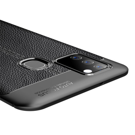 Протиударний чохол Litchi Texture Samsung Galaxy A21s - чорний