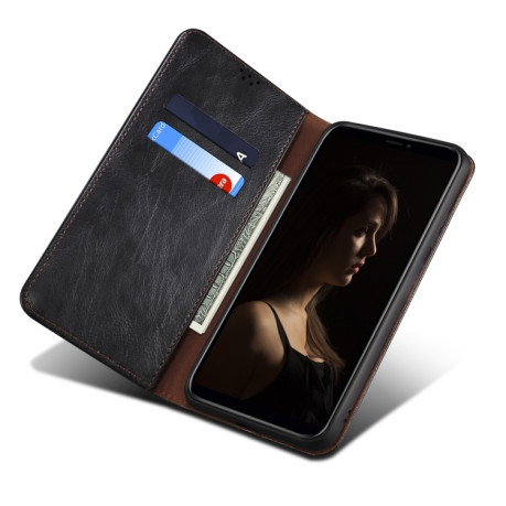 Чехол-книжка Simple Wax Crazy Horse для Realme 9 Pro/OnePlus Nord CE 2 Lite 5G - черный