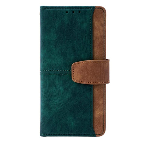 Чохол-книжка Color Stitching Skin Feel Leather RFID Blocking на OPPO A5 Pro 5G Global - зелений