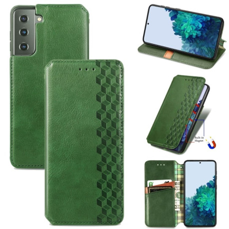 Чохол-книжка Cubic Grid Samsung Galaxy S21 - зелений