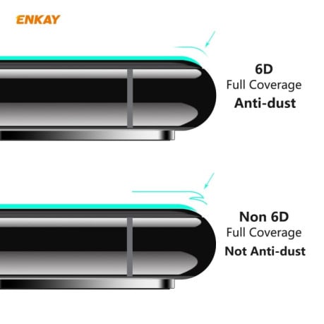 Защитное стекло ENKAY Hat-prince Full Glue 0.26mm 9H 3D на Redmi Note 9S/Note 9 Pro (Max) - черное