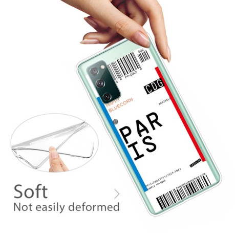 Противоударный чехол Boarding Pass Series на Samsung Galaxy S20 FE - Paris