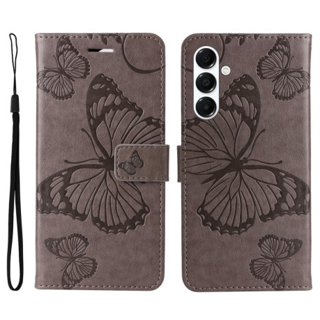 Чохол-книжка Embossed Butterfly  для Samsung Galaxy A26 5G - сірий