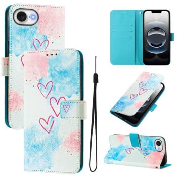 Чехол-книжка Colored Drawing Pattern для iPhone 17e/16e - разноцветный