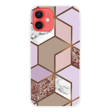 Протиударний чохол Marble Pattern для iPhone 14/13 - Rhombus Orange Purple