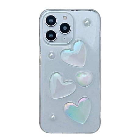 Противоударный чехол Love Epoxy для iPhone 15 Pro - прозрачный