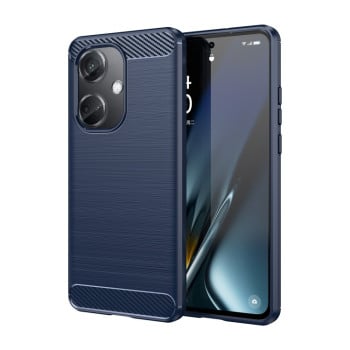Противоударный чехол Brushed Texture Carbon Fiber на OnePlus Nord CE3 5G - синий