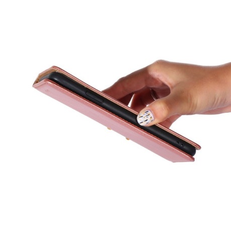 Чохол-книжка Gloss Oil Solid для Samsung Galaxy M13 – рожеве золото