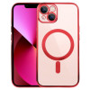 Противоударный чехол MagSafe Electroplating Straight для iPhone 14 - красный