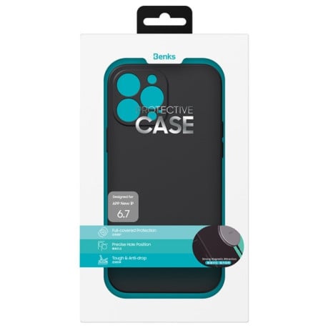 Силіконовий чохол Benks Silicone Case (з MagSafe Support) для iPhone 14/13 - чорний