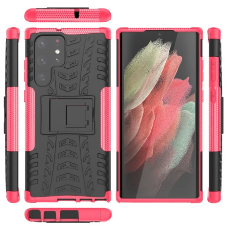 Протиударний чохол Tire Texture Samsung Galaxy S22 Ultra 5G - рожевий