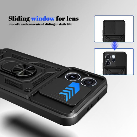 Противоударный чехол Sliding Camshield для OPPO Reno15 5G Global — чёрный