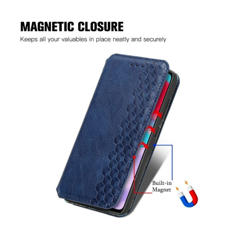 Чехол-книжка Cubic Grid на Samsung Galaxy A52/A52s - синий