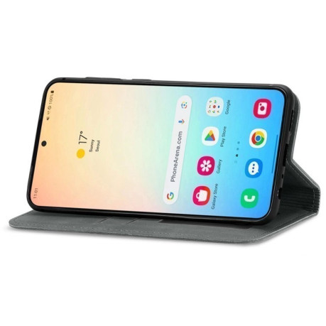Чехол-книжка Retro Skin Feel Business Magnetic для Samsung Galaxy S25+ 5G - серый