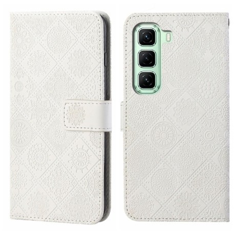 Чехол-книжка Ethnic Style для Infinix Hot 50 4G - белый