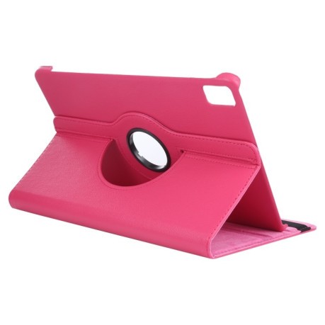 Чехол-книжка 360 Degree Rotation Litchi для iPad Pro 11 2024 - пурпурно-красный