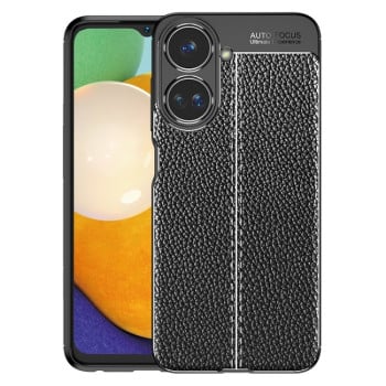 Протиударний чохол Litchi Texture на Realme 10 4G - чорний