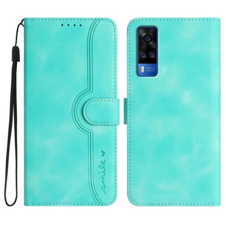 Чехол-книжка Skin Feel Heart Amile для Vivo Y53s 4G/Y51a/Y33 4G - голубой