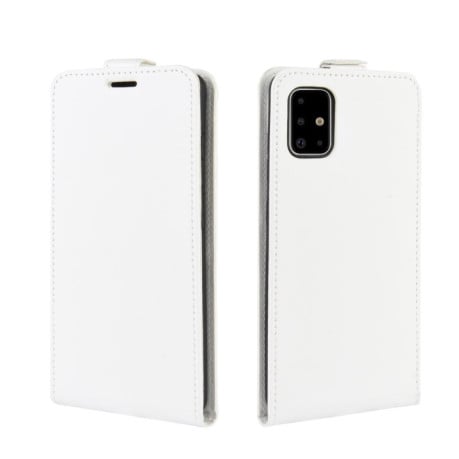 Флип-чехол Texture Single на Samsung Galaxy A71 - белый