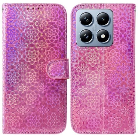 Чохол-книжка Solid Color Colorful на Xiaomi 14T Pro - рожевий