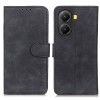Чехол-книжка KHAZNEH с матовой фактурой Cowhide и магнитным хлястиком на Xiaomi Poco X7 Pro - черный