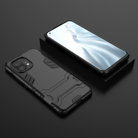 Противоударный чехол Invisible Holder на Xiaomi Mi 11 Lite/Mi 11 Lite NE - черный