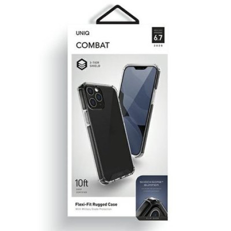 Оригинальный чехол UNIQ etui Combat на iPhone 12 Pro Max - черный
