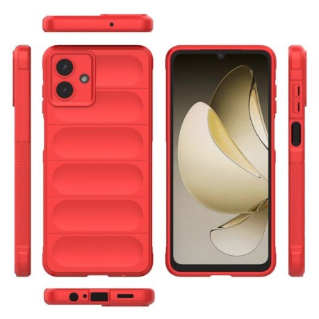 Силиконовый чехол Magic Flannel для Samsung Galaxy A07 4G - красный