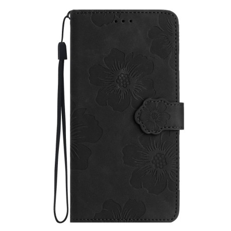 Чохол-книжка Flower Embossing Pattern на Samsung Galaxy S24+ 5G - чорний