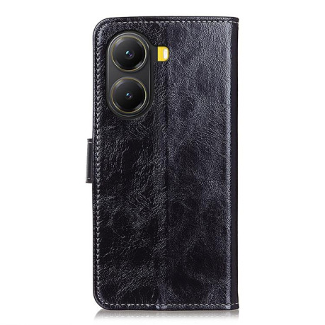 Чехол-книжка Magnetic Retro Crazy Horse Texture на Xiaomi Poco X7 Pro - черный