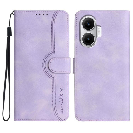 Чехол-книжка Skin Feel Heart Amile для Xiaomi Poco F7 - фіолетовий
