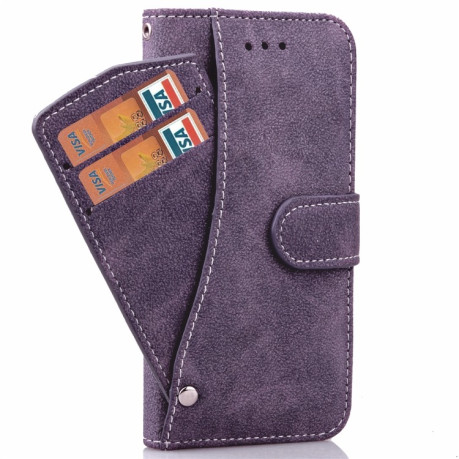 Чехол-книжка Matte Leather Rotary на iPhone SE 3/2 2022/2020/7/8 - фиолетовый