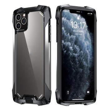 Противоударный чехол R-JUST Metal Airbag для iPhone 14/13 - серебристый