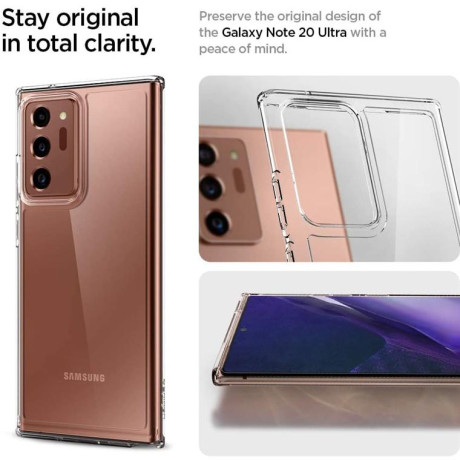 Оригинальный чехол Spigen Ultra Hybrid для Samsung Galaxy Note 20 Ultra Crystal Clear