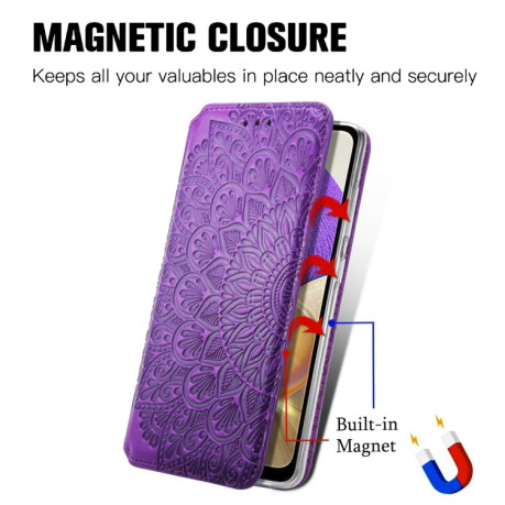 Чехол-книжка Blooming Mandala для Samsung Galaxy A32 4G - фиолетовый
