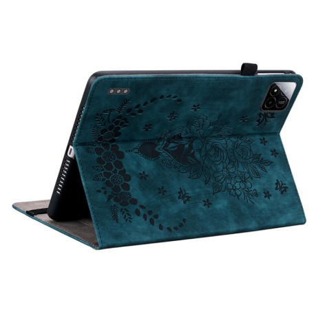 Чехол-книжка Butterfly Rose Embossed для Xiaomi Pad 7 / Pad 7 Pro - синий