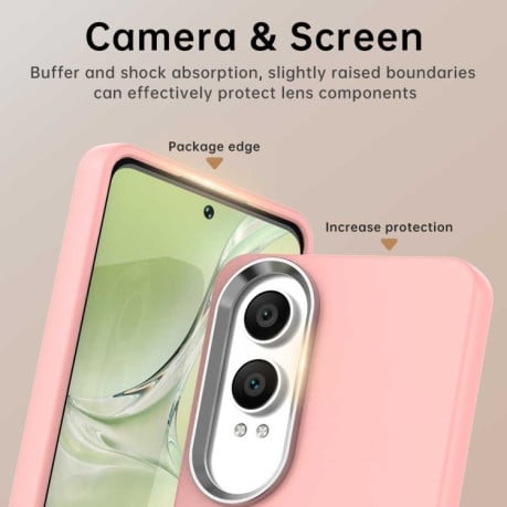 Протиударний чохол Colorful Series з посиленими кутами та бортиками на OnePlus Nord CE4 Lite - рожевий