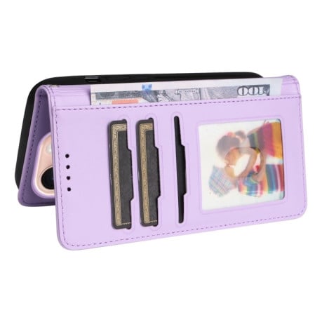 Чехол-книжка BETOPNICE BN-005 2 in 1 Detachable Imitate Genuine Leather для iPhone 16 Pro Max - фиолетовый