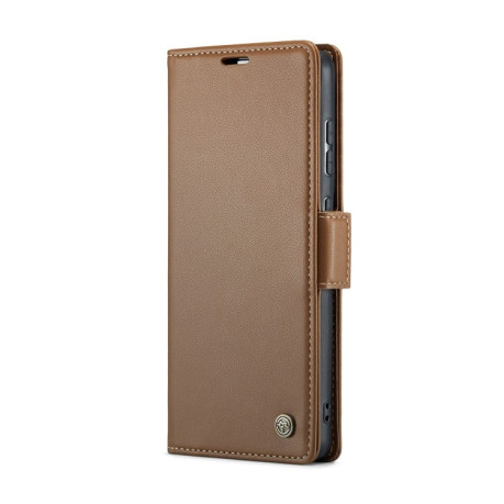 Чохол-книжка CaseMe 023 Butterfly Buckle Litchi Texture RFID Anti-theft Leather для Samsung Galaxy A55 5G - коричневий