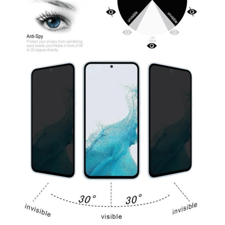 Защитное стекло Flat Surface Privacy для Samsung Galaxy A54 5G - черное