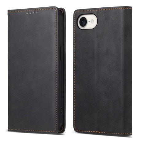 Чохол-книжка Business Solid Color Magnetic RFID Leather для iPhone 16e - чорний