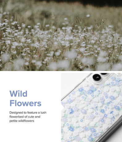 Протиударний чохол Ringke Fusion Design для Samsung Galaxy S22 Ultra - Wild flowers