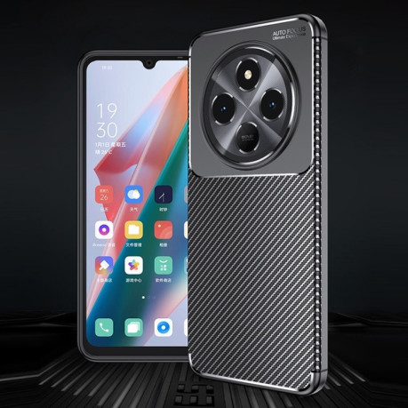 Ударозахисний чохол HMC Carbon Fiber Texture на Xiaomi Redmi 14C 4G/Poco C75/Redmi A4 5G - чорний