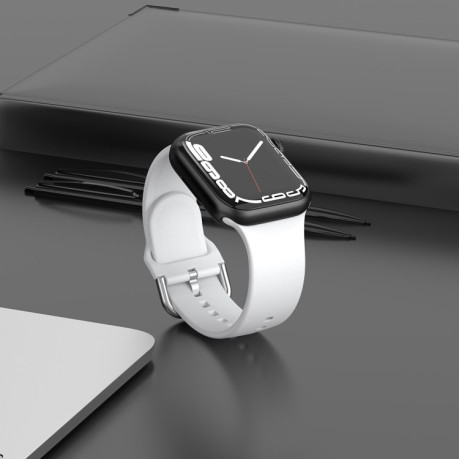 Силиконовый ремешок Solid Color для Apple Watch Series 6/SE/5/4 44mm - белый